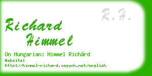 richard himmel business card