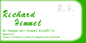 richard himmel business card